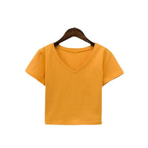 Camiseta Corta para Mujer, Algodón Premium, Ropa Casual, Venta al Por Mayor, Suministro Directo de Fábrica - Product Image 6