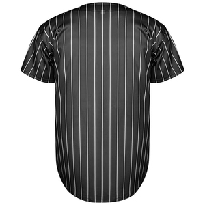 Maillot de baseball unisexe à manches courtes, rayé, boutonné, anti-humidité, en polyester, pour adulte, toutes saisons, impression sublimée, ODM OEM - Product Image 3