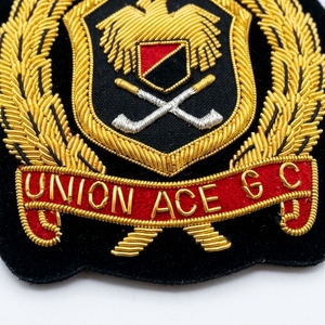 Parche Bordado Personalizado Union Ace G C con Corona Dorada, Aplique Cosido para Uniformes, Chaquetas, Gorras y Prendas - Product Image 4