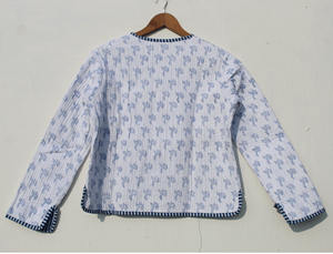 Nueva Chaqueta Acolchada de Algodón Tejido Transpirable con Estampado de Rayas Reversible y Estampado a Mano, Ideal para Fiestas, Regalo para Mujer - Product Image 6