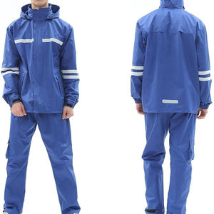 Traje de Lluvia de Seguridad Reflectante de Alta Visibilidad con Capucha Ajustable para Trabajos de Construcción y Mantenimiento - Product Image 2