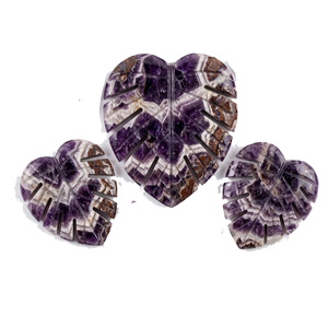 Juego de Piedras Preciosas de Amatista Chevron Natural Talladas a Mano en Forma de Hoja de Monstera, Piedras de Palma de Cristal al por Mayor para Joyería y Decoración del Hogar - Product Image 5