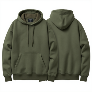 Sweat à capuche en molleton épais 400 GSM pour homme, style vintage délavé, streetwear premium - Product Image 2