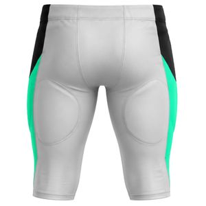 White and Mint American Football Shorts Padded <b>Athletic</b> Team Uniform Breathable Lightweight Comfortable for Match - Product Image 2