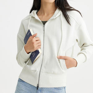 Sudadera con Capucha Extra Grande para Hombre, Diseño Color Block, Estilo Casual, Tejido de Algodón, Color Blanco Beige, Estilo Otoñal - Product Image 6