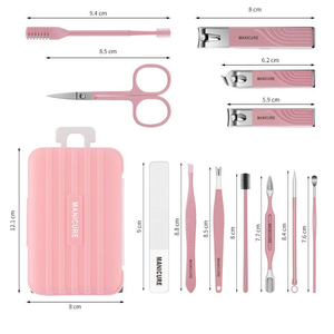 Luxurious High Quality Eco-Friendly Custom Logo Professional Portable Nail <b>Kit</b> Women Includes Stainless Steel <b>Manicure</b> Pedicure - Product Image 4