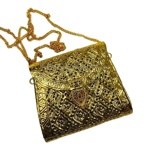 Bolso de mano de latón Embrague de metal Bolso de mano de noche para bodas y fiestas para mujeres y niñas a bajo precio por Artesanías de lujo Handma - Product Image 1