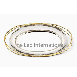 Unique Style Rounded Serving <b>Tray</b> Standard Size For Restaurant Hotels Tabletop Decorative Wood <b>Tray</b> <b>Snacks</b> Server Rounded <b>Trays</b> - Product Image 6