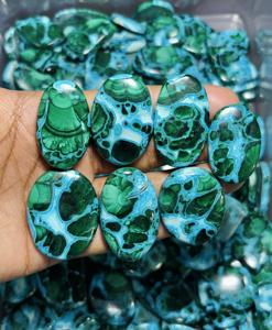 คริสโซคอลล่า มาลาไคต์ แท้ 100% แบบผสม  หินหลวมทรงคาโบชอง สำหรับทำเครื่องประดับ หินดิบ ตัวอย่างแร่ธาตุ - Product Image 3