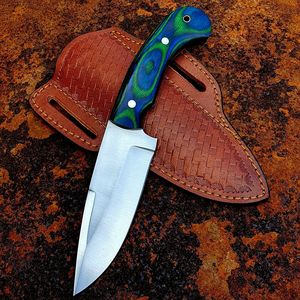 Couteau de combat EDC artisanal à pointe clip en acier inoxydable, lame fixe personnalisée, manche en bois Paka, cadeau de survie en plein air pour papa - Product Image 1