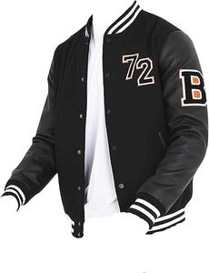 <b>Men's</b> Varsity Baseball Bomber <b>Jacket</b> | Vintage Letterman Casual <b>Jacket</b> with Embroidery Patches - Product Image 3