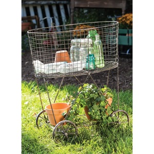 Panier de rangement en métal de style industriel, organisateur en fil métallique robuste pour placard - Product Image 3