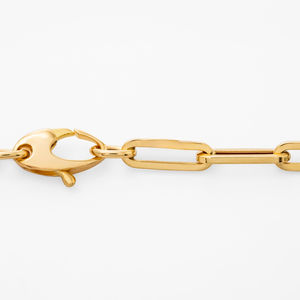 Collar de Oro Amarillo de 14K con Diamantes Cultivados en Laboratorio, Diseño de Cadena Eslabones Tipo Paperclip, Joyería Minimalista y Elegante, Regalo Perfecto para Ella, Ideal para Usar en Capas a Diario - Product Image 5