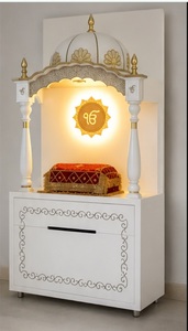 Unité de prière en bois moderne pour la maison sikh aux États-Unis, unité de prière en bois pour la maison sikh, Palki Sahib blanc pour la maison, Gurdwara, temple sikh aux États-Unis - Product Image 4