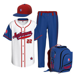 Uniforme de Béisbol Profesional Personalizado de Poliéster, Conjunto Completo OEM con Impresión Sublimada, Uniforme y Pantalones de Béisbol para Equipo PK SS-TQ-0103 - Product Image 2