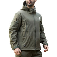 Veste tactique personnalisée d'hiver d'usine professionnelle hommes avec des lunettes de protection sur la veste tactique à capuche