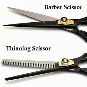 Barber Scissors Kit With Thinning Shears And <b>Razor</b> <b>Set</b> Professional Barber Kit Hair Cutting Tools <b>Set</b> Barber Scissors Kit - Product Image 4