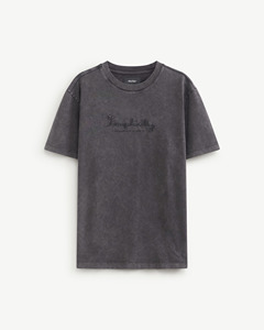 Camiseta de Hombre de Manga Corta con Cuello Redondo, Tejido Transpirable, Corte Regular, Ecológica, 100% Algodón, Antiarrugas, Teñido Liso - Product Image 1