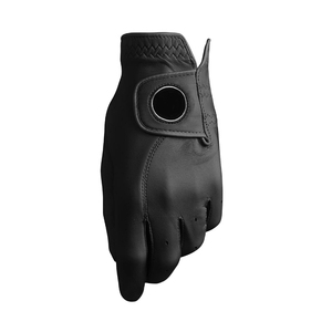 Sheepskin Genuine Cabretta Leather Professional Golf Gloves for Men <b>Black</b> Spandex Gloves Palm Thickening Gift Golfer - Product Image 3