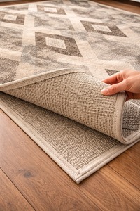 Alfombra Moderna Geométrica Gris, Alfombra Neutral para Sala de Estar, Alfombra Suave de Felpa, Diseño Minimalista, Alfombra Decorativa para Dormitorio - Product Image 2