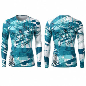 Wholesale Men Custom Long Sleeve Quick Dry Sports Gym Compression <b>Under</b> Base <b>Layer</b> Shirts Tops Running Clothes Jogging Wear - Product Image 1