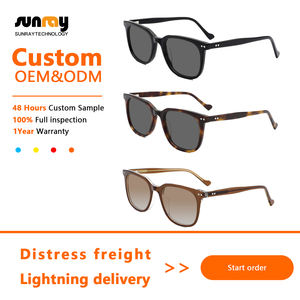 Lunettes de soleil en acétate pour hommes, verres polarisés TAC, vente en gros, luxe haut de gamme, mode, lunettes anti-lumière bleue, personnalisables OEM, unisexe - Product Image 2