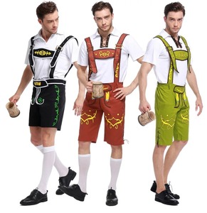 Shorts Bermuda en Lederhosen Verts pour Hommes, Brodés, Taille Haute, Décontractés, Tissés – Meilleures Ventes - Product Image 6