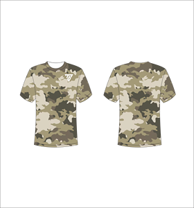 Camiseta Personalizada al por Mayor para Hombre, Diseño de Camuflaje Desértico, Camiseta Gráfica Sublimada, Camuflaje Arena, Ropa Urbana - Product Image 1
