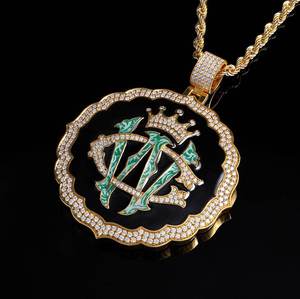 Colgante de Hip Hop Personalizado de Plata de Ley 925 de Alta Calidad con Moissanita y Diamantes VVS Certificados - Product Image 2