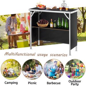 Mesa de Bar Plegable Portátil para Interiores y Exteriores, Podio para Ferias Comerciales, Fiestas, Picnics, Exposiciones, con Estuche de Transporte Incluido - Product Image 4
