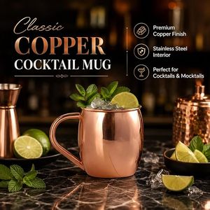 Pure <b>Copper</b> <b>Mug</b> for Water Juice Cold Drinks Handmade Hammered <b>Copper</b> Drinking Cup Reusable Beverage <b>Mug</b> for Home Kitchen - Product Image 6
