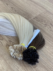 100% Remy Natural queratina doble dibujado Vietnam extensiones de cabello suelto onda profunda rizo ITip estilo Stock Cierre de encaje cabello de punta plana - Product Image 2