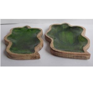 Plato de aperitivo de madera orgánica de alta calidad, cuenco de madera con mango de madera, plato para servir ensalada, vajilla, utensilios de cocina - Product Image 5