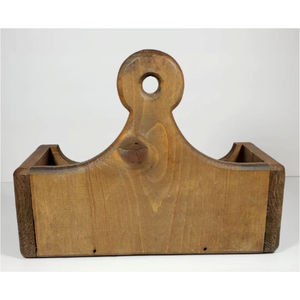 Panier de rangement rustique en bois, organisateur de table vintage avec poignée, support à épices de cuisine, panier décoratif en bois pour bureau, boîte en bois - Product Image 3