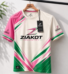 เสื้อยืด ZIAKOT รุ่นใหม่ ออกแบบเองได้ สีขาว ชมพู เขียว สำหรับผู้ชาย เน้นประสิทธิภาพการเล่น - Product Image 1