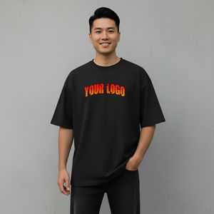 T-shirt pour homme de qualité supérieure, coupe ample, respirant, écologique, personnalisable, pour l'été, style décontracté, tissu épais. - Product Image 4