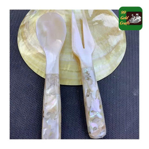 Seashell Spoon Handcrafted Seashell Spoon from Conch Mother of Pearl Ideal for Caviar Presentation Gourmet Dining Table - Product Image 2