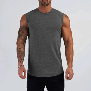 Débardeur de sport pour homme 100% coton, style streetwear, été, pour la musculation, la remise en forme, débardeur décontracté en tricot - Product Image 2