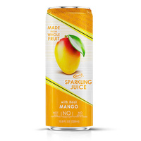 Nuevas Bebidas Deportivas Saludables con Sabor, Marca Privada, Jugo de Fresa y Mango con Gas, 320ml, En Lata/Botella, Refrescante