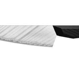 Couteaux de chef professionnels avec lame large et tranchante, motif ondulé décoratif, manche ergonomique noir pour couper et trancher la viande en cuisine - Product Image 3