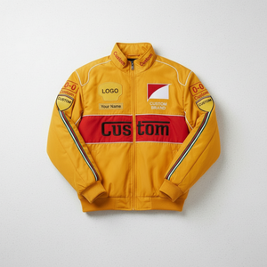 เสื้อแจ็คเก็ตแข่งรถแบบกำหนดเองสำหรับผู้ชาย รับทำโลโก้ OEM สไตล์สปอร์ต ผู้ผลิตเสื้อแจ็คเก็ตบอมเบอร์ - Product Image 5