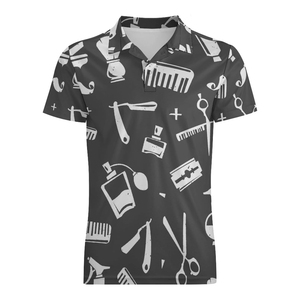Camiseta de Barbero Informal con Logotipo Personalizado, Impresión Digital, Secado Rápido y Transpirable, Ropa de Trabajo para Hombre, Lavable, Nueva Llegada - Product Image 1