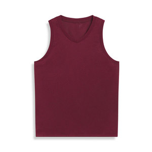 Custom V Neck Design Men <b>Mesh</b> Clothing Tank <b>Top</b> High Quality Material Quick Dry Loose Fit Wholesale Plus Size Sleeveless Vest - Product Image 1