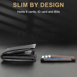 Tarjetero de Cuero Genuino de Nuevo Diseño para Hombre, Tarjetero de Cuero Más Vendido del Fabricante - Product Image 6