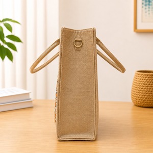 Sac fourre-tout en velours côtelé kaki avec fermeture éclair, sac à bandoulière, grande capacité, pour le shopping quotidien et les voyages - Product Image 3