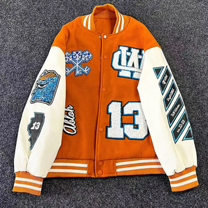 Veste de baseball d'hiver de style universitaire en laine 100% de haute qualité, sur mesure, avec lettrage graffiti, design personnalisé, broderie unisexe - Product Image 2