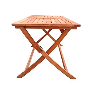 Set da Pranzo Pieghevole in Teak per Patio, 4 Sedie e 1 Tavolo, Set da Giardino Universale per Interni ed Esterni - Product Image 6