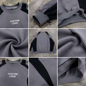 Sweat-shirt unisexe à col rond, coupe classique, manches raglan, en coton French Terry, couleur unie, décontracté, pour l'hiver, doux, 370g - Product Image 5