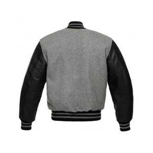 Vestes universitaires en cuir personnalisées OEM ODM de haute qualité pour hommes, vêtements d'hiver, style américain blanc, prix compétitif - Product Image 3