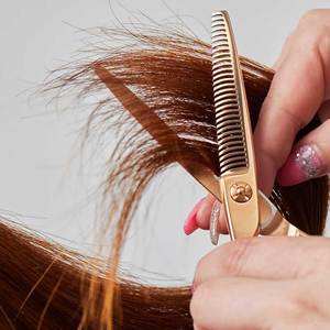 Ciseaux de coiffure professionnels texturisants Rose Gold Mountain, qualité salon premium, en acier inoxydable, outils de barbier - Product Image 2